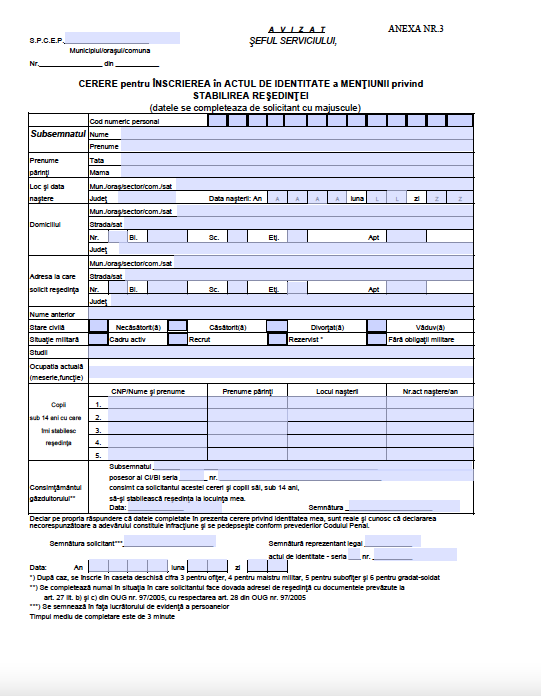 Anexa3 Cerere resedinta
